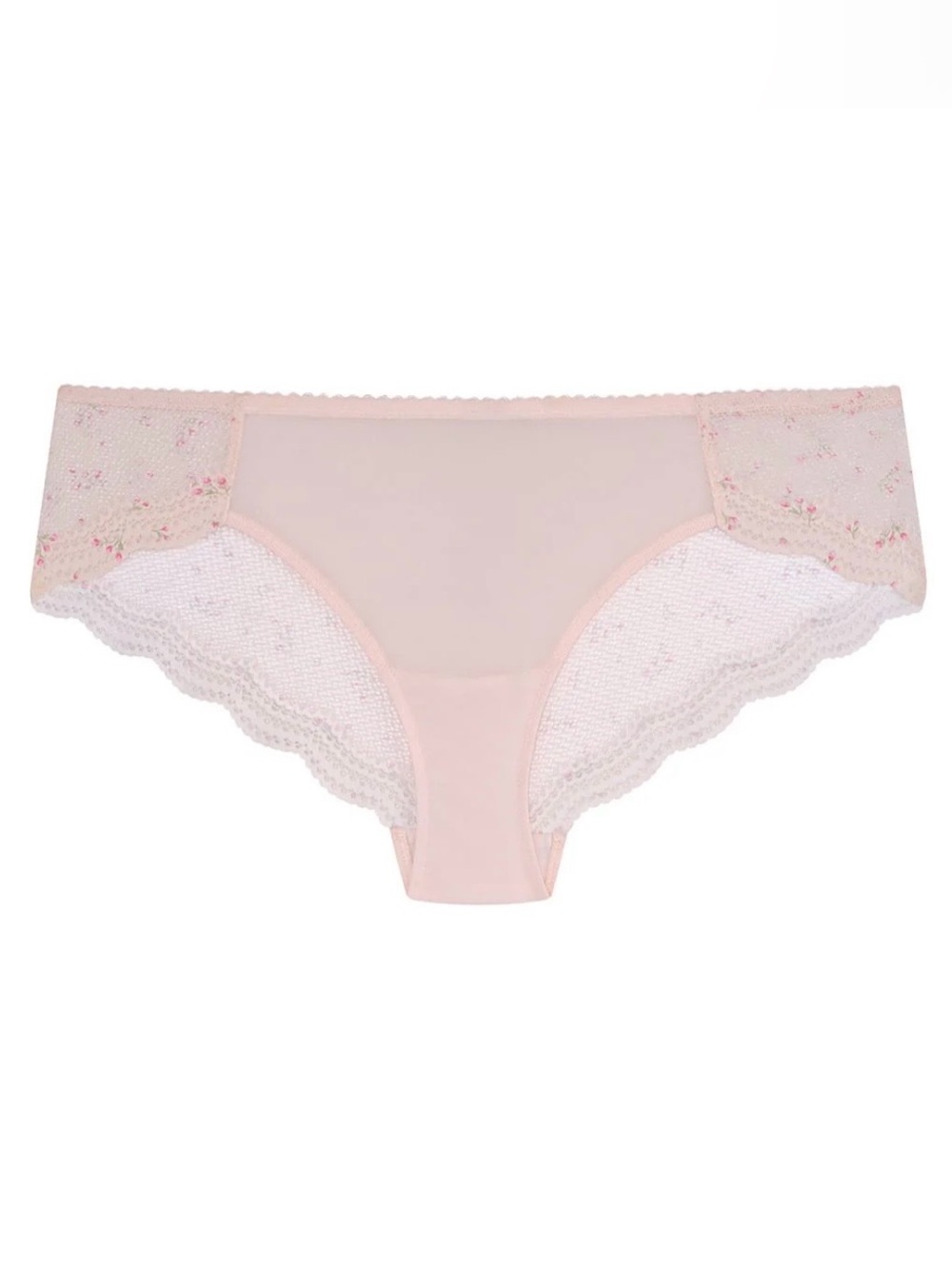 Delicate Light Pink Lace & Mesh Hipster Panty Women’s size Small